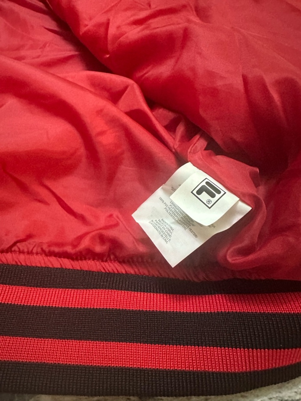 FILA Red and Black Women's Varsity Jacket M - Picture 9 of 14